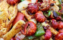 小龙虾虾尾炒年糕