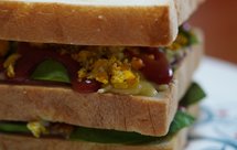 快手牛油果土鸡蛋三明治