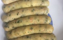 鳕鱼家鸡蛋蔬菜肠