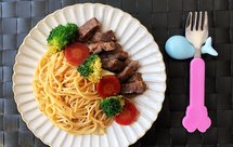 超快手的奶香黑胡椒牛排意面