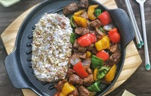 铁板黑胡椒牛肉饭