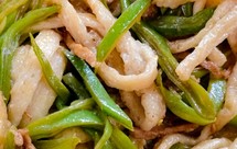 芸豆炒肉丝牛筋面