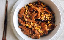 『老爸拿手菜』黄豆芽焖烧牛肚片