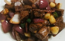 黑胡椒牛肉粒～～自创菜品，比煎牛排还好吃