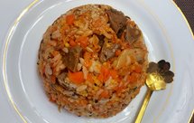 牛筋丸泡菜炒饭