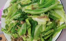 适合小宝宝儿童的快手清淡菜--牛肉沫炒包菜