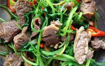 香菜爆炒羊肉片