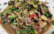 腌菜炒鸭胗