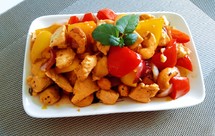 老少皆宜 韩式【彩椒腰果鸡】