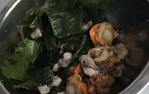 肝煎秋刀鱼＋牡蛎扇贝汤（原食，生酮）