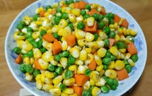 超级简单快手的清炒胡萝卜青豆甜玉米
