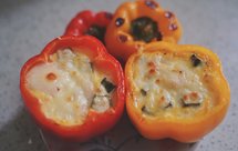 彩椒芝士虾仁焗蛋