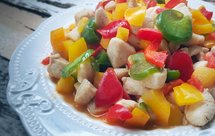 鸡胸吃法之四：鲜嫩的彩椒鸡胸肉小炒