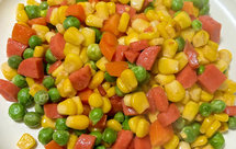 玉米青豆胡萝卜炒香肠
