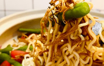 鸡丝四季豆拌面，鸡丝凉面