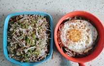 夏季简易午餐凉面+锡纸金针菇