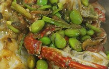 毛豆炒梭子蟹