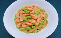 萝卜毛豆子炒河虾