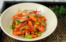 草菇毛豆炒河虾