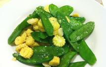 蒜蓉荷兰豆玉米笋