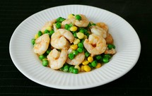 虾仁炒玉米青豆