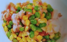 青豆玉米炒虾仁