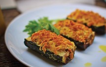 空气炸锅小胡瓜奶油烤菜