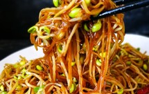 开胃下饭素菜！黄豆芽炒粉丝