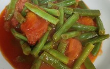 经典家常菜——番茄炒刀豆