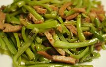 刀豆丝炒午餐肉