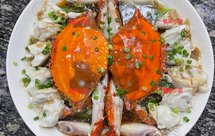 梭子蟹的极致吃法之特色丝瓜蒸梭子蟹