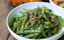 肉片橄榄菜炒刀豆