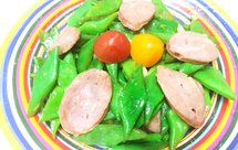香肠炒刀豆