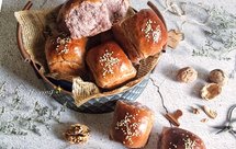 黑米核桃小餐包——椰子油版