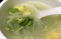 蚕豆米苤蓝汤