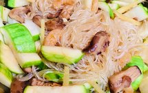 节瓜虾米粉丝煲