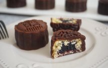 低成本复刻星巴克同款『摩卡蓝莓乳酪月饼』不裂不塌，做法简单！