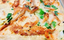 虾皮木瓜丝煎饼（女儿的作品）