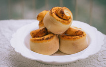 慢烤樱桃番茄酱pizza风味面包卷（一次发酵）B102