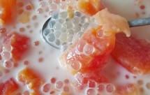 好喝又简单的•木瓜牛奶西米露