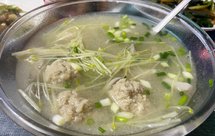 肉丸子豌豆芽平菇汤 * 2021春节聚餐