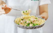 鲜虾青豆天使面沙拉