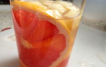 夏日清爽饮料～西柚橙萍水果茶