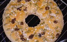 杏仁露蓝莓月饼面包