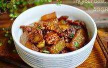 五花肉红烧西瓜皮