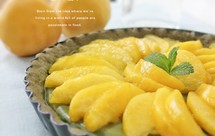 抹茶黄桃芝士派