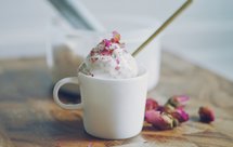 荔枝玫瑰冰淇淋（糯米粉版，无蛋无淡奶油，低热量）