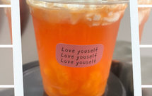 自创橘柚雪顶果汁