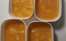 橙汁黄桃果冻