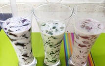 桑葚&草莓&抹茶果冻撞奶